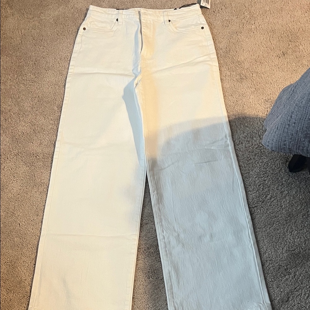 Blank NYC Cream Flare Jeans